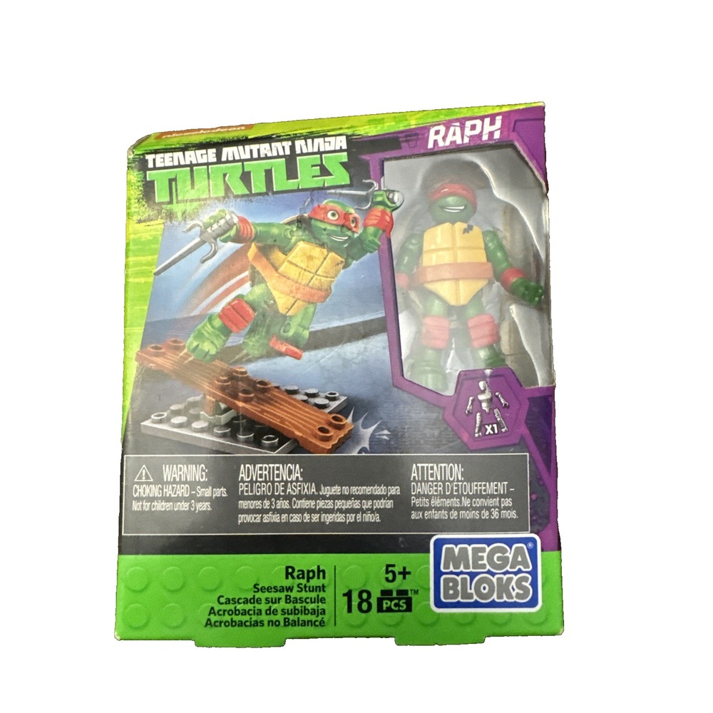 Teenage Mutant Ninja Turtles Mega Bloks Raph Seesaw Stunt 18pcs set Raphael TMNT